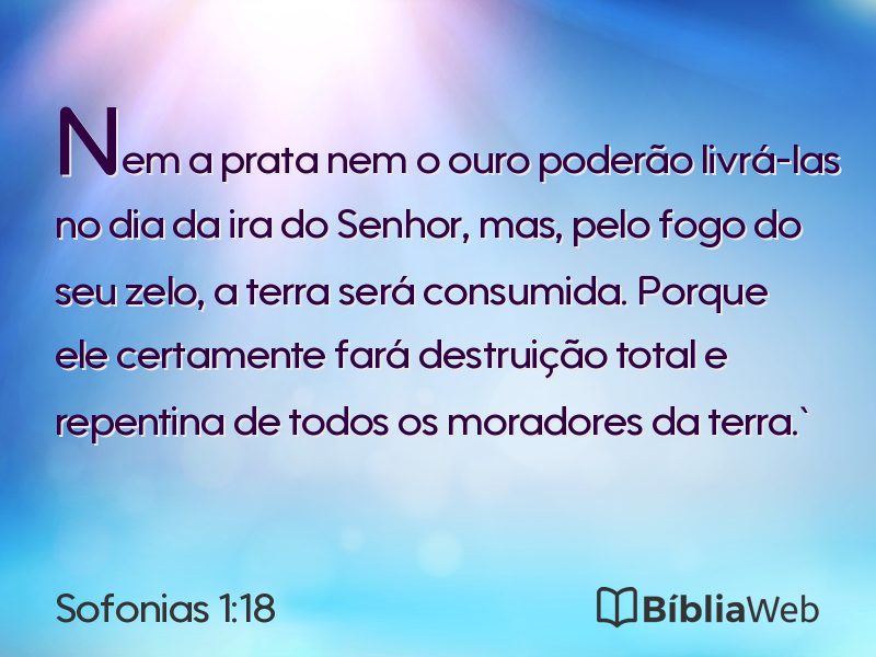 Sofonias 1:18 em imagem para compartilhar