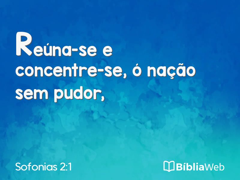 Sofonias 2:1 em imagem para compartilhar