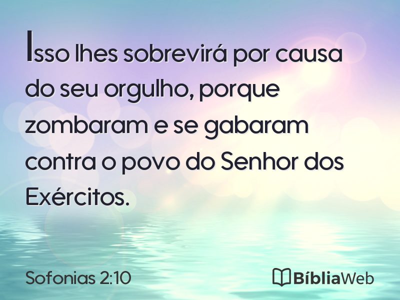 Sofonias 2:10 em imagem para compartilhar