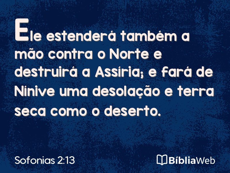 Sofonias 2:13 em imagem para compartilhar
