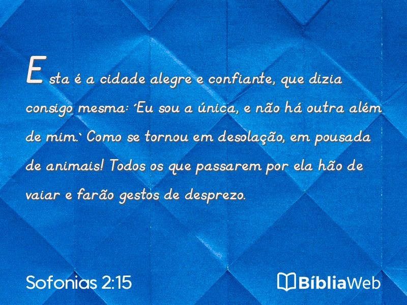 Sofonias 2:15 em imagem para compartilhar
