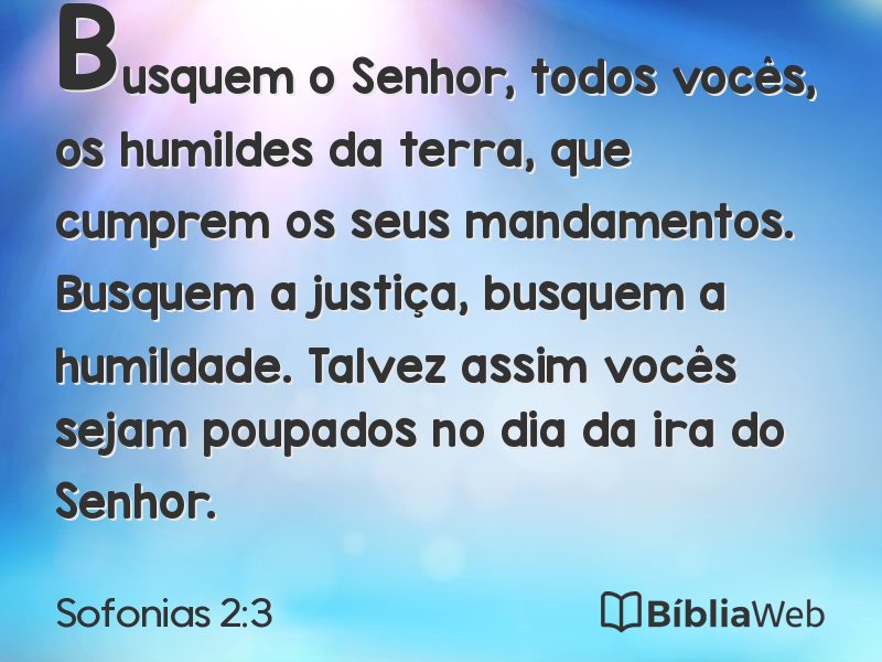 Sofonias 2:3 em imagem para compartilhar