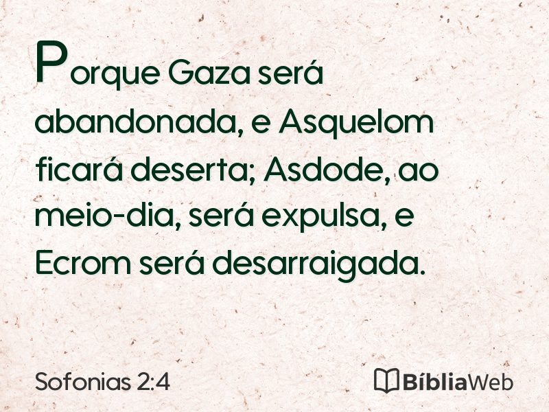 Sofonias 2:4 em imagem para compartilhar