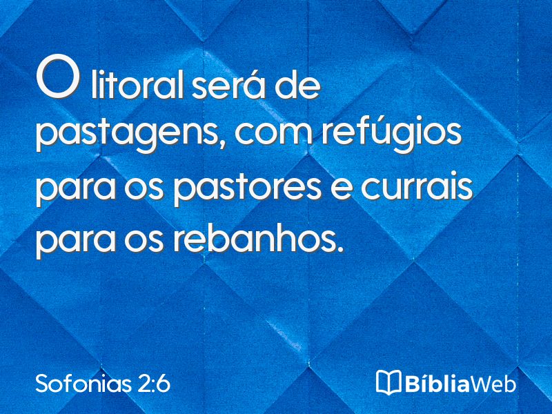 Sofonias 2:6 em imagem para compartilhar