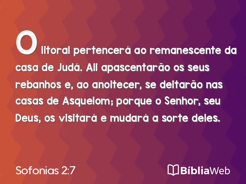 Sofonias 2:7 em imagem para compartilhar