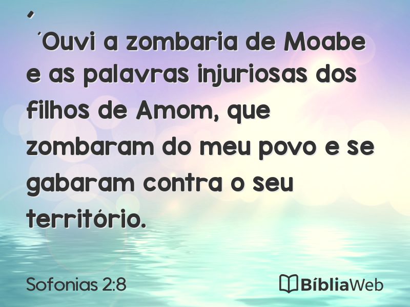 Sofonias 2:8 em imagem para compartilhar