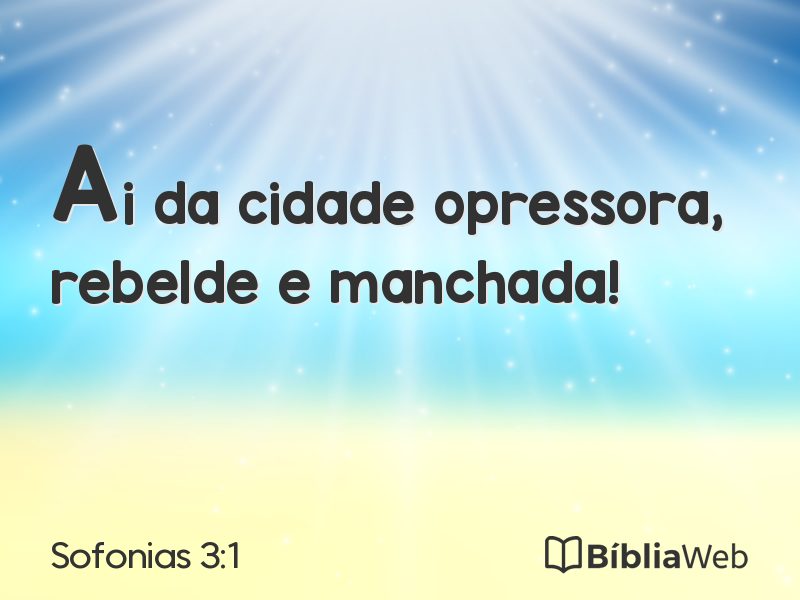 Sofonias 3:1 em imagem para compartilhar
