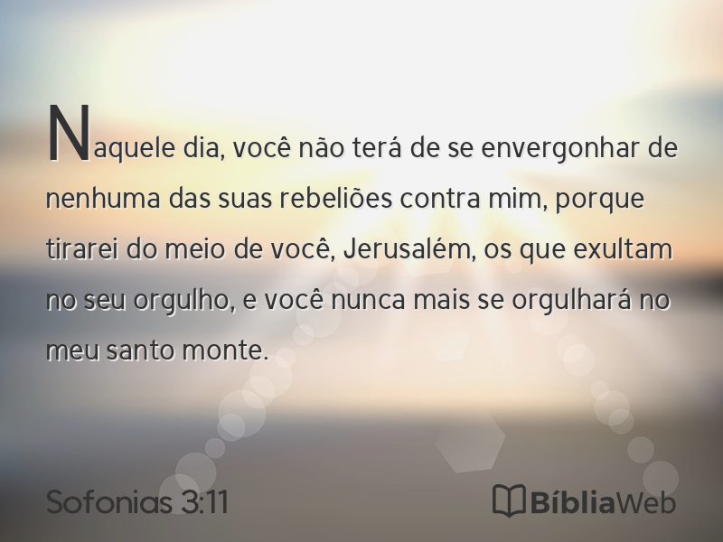 Sofonias 3:11 em imagem para compartilhar