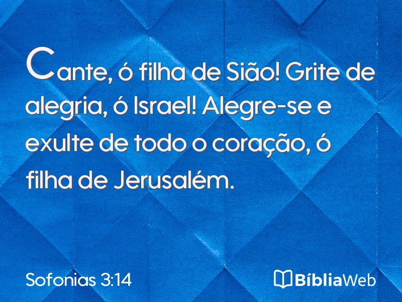 Sofonias 3:14 em imagem para compartilhar