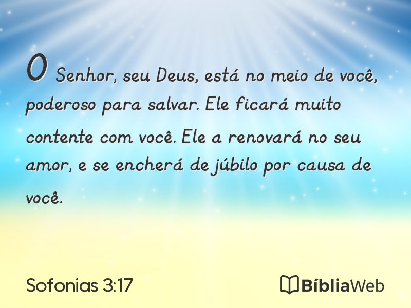 Sofonias 3:17 em imagem para compartilhar