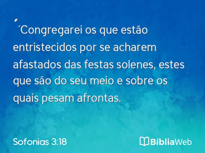 Sofonias 3:18 em imagem para compartilhar