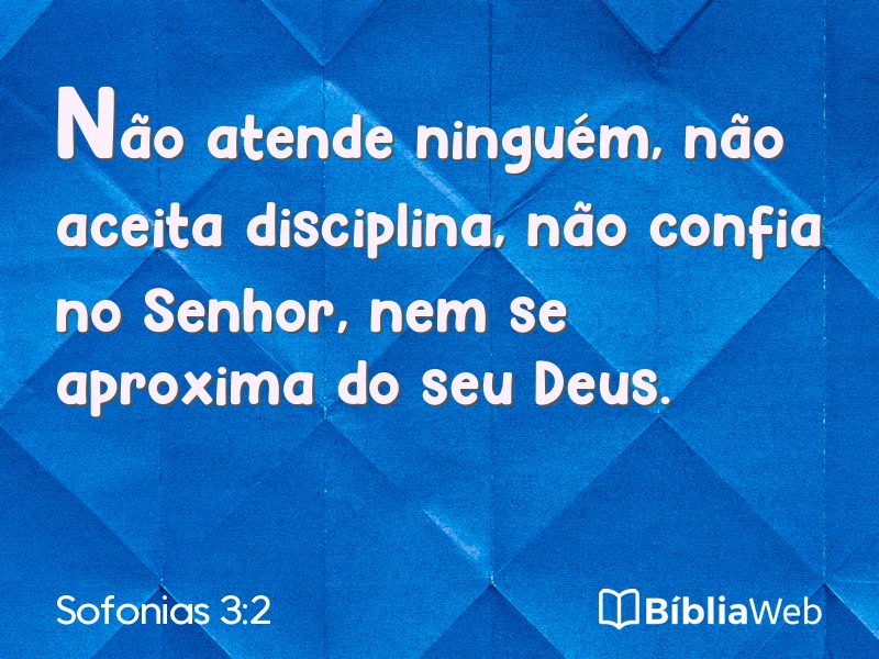 Sofonias 3:2 em imagem para compartilhar