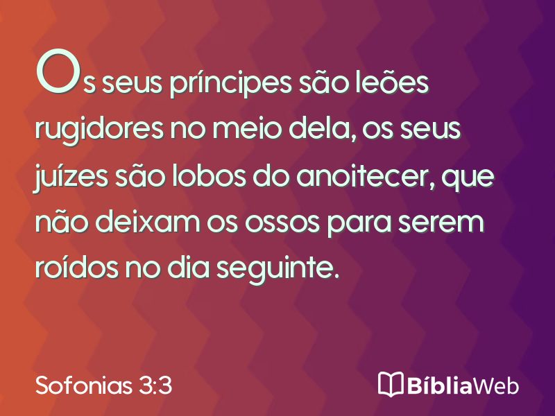 Sofonias 3:3 em imagem para compartilhar