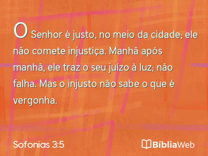 Sofonias 3:5 em imagem para compartilhar