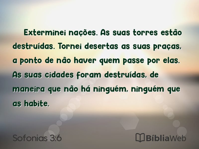 Sofonias 3:6 em imagem para compartilhar