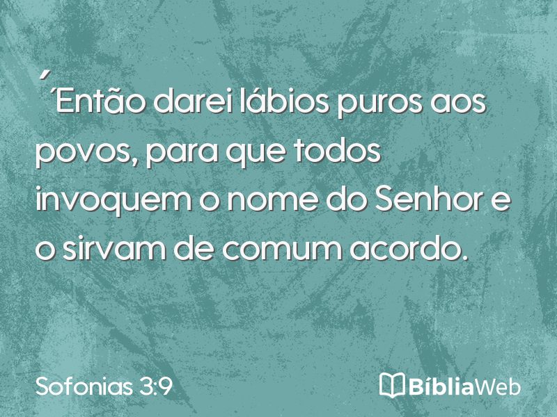 Sofonias 3:9 em imagem para compartilhar