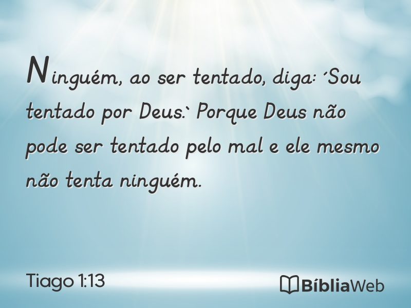 Tiago 1:13 em imagem para compartilhar
