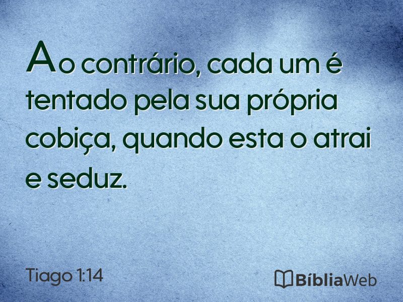 Tiago 1:14 em imagem para compartilhar