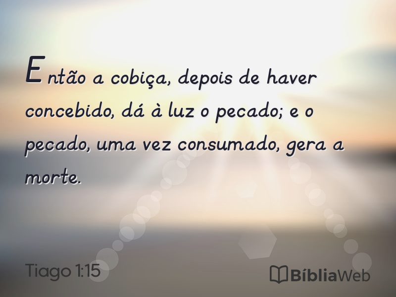 Tiago 1:15 em imagem para compartilhar