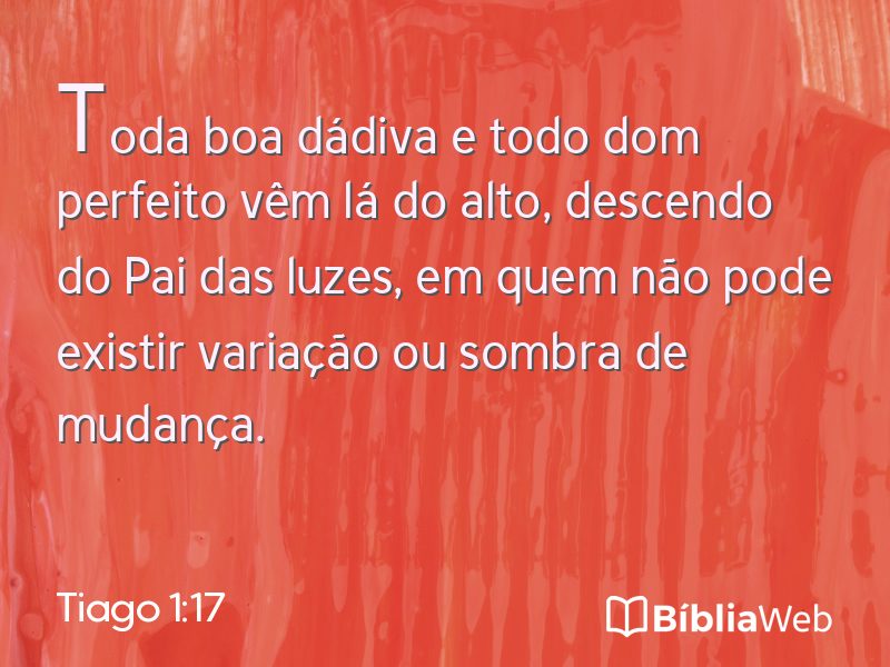 Tiago 1:17 em imagem para compartilhar
