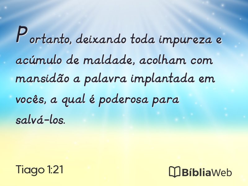 Tiago 1:21 em imagem para compartilhar
