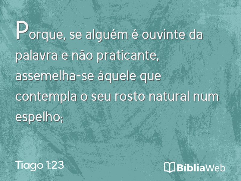 Tiago 1:23 em imagem para compartilhar