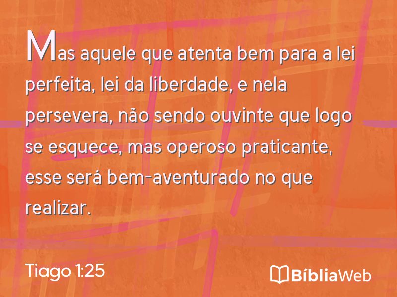 Tiago 1:25 em imagem para compartilhar