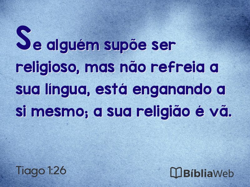 Tiago 1:26 em imagem para compartilhar