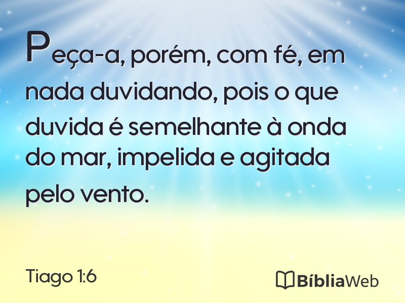Tiago 1:6 em imagem para compartilhar
