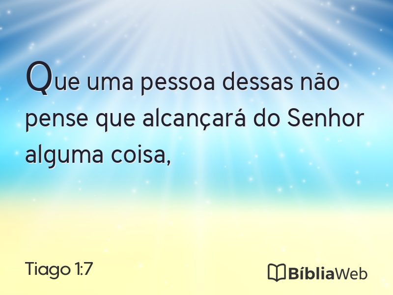 Tiago 1:7 em imagem para compartilhar