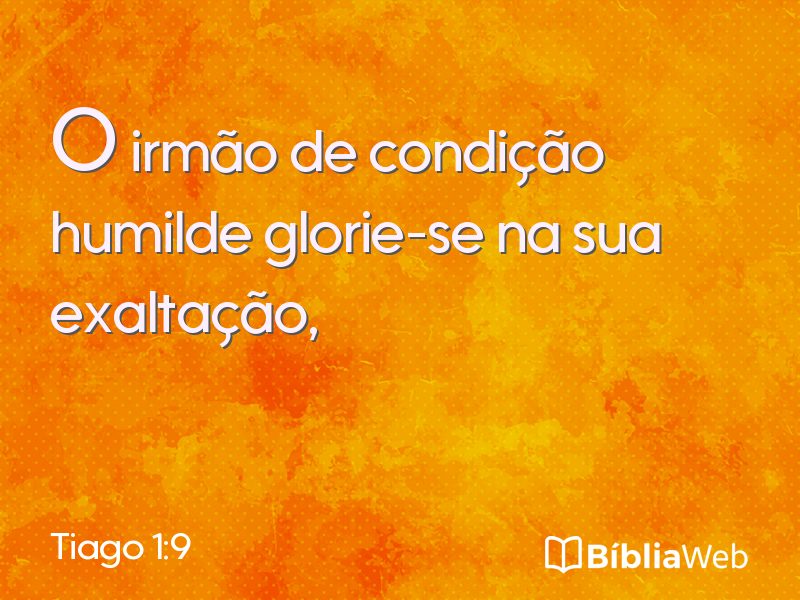 Tiago 1:9 em imagem para compartilhar