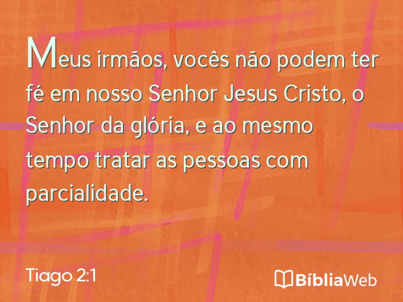 Tiago 2:1 em imagem para compartilhar