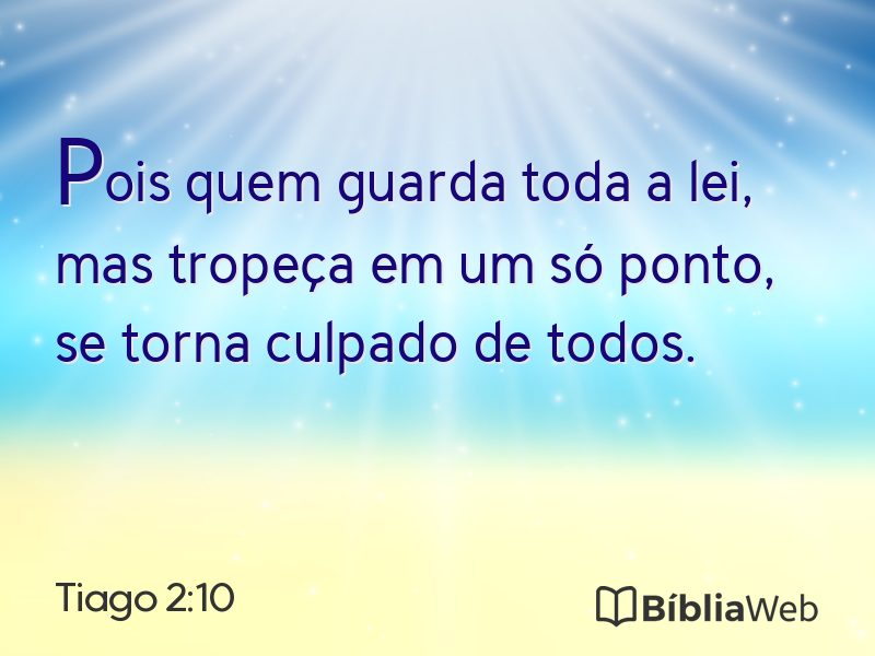 Tiago 2:10 em imagem para compartilhar