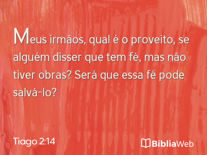 Tiago 2:14 em imagem para compartilhar