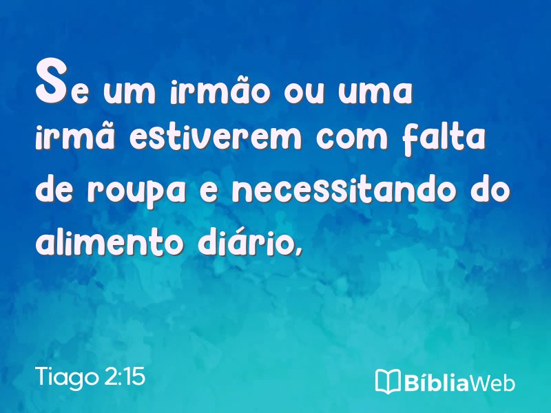 Tiago 2:15 em imagem para compartilhar