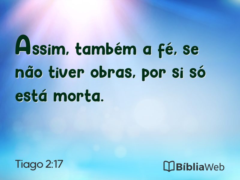 Tiago 2:17 em imagem para compartilhar