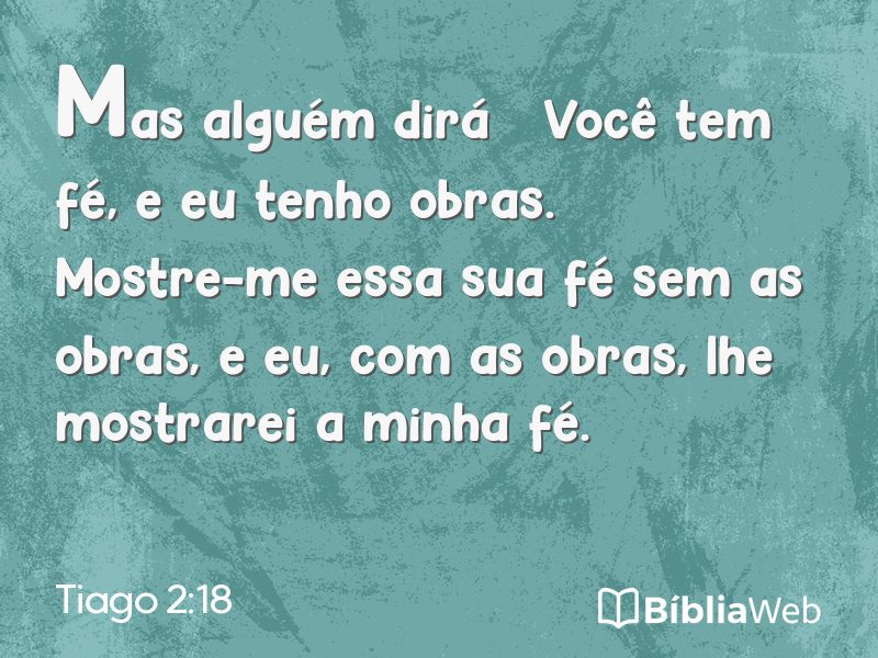 Tiago 2:18 em imagem para compartilhar