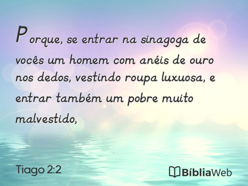 Tiago 2:2 em imagem para compartilhar