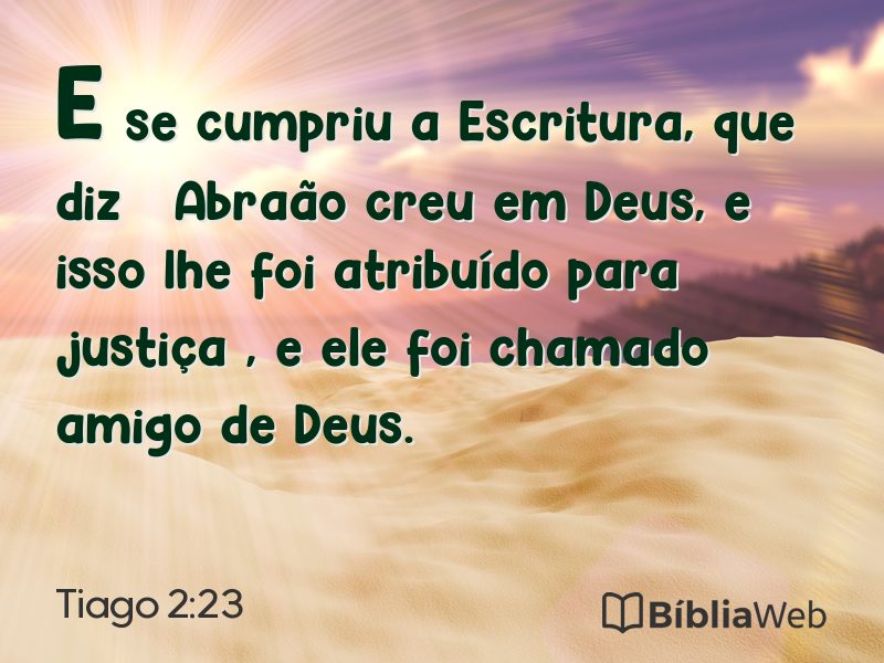Tiago 2:23 em imagem para compartilhar
