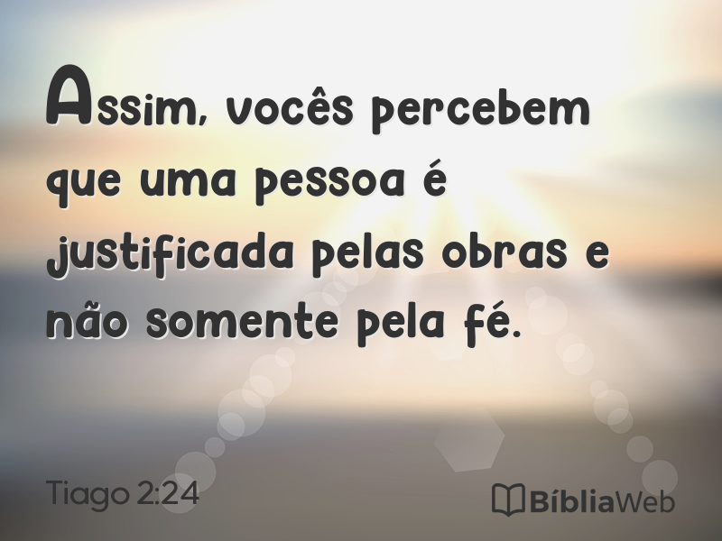 Tiago 2:24 em imagem para compartilhar