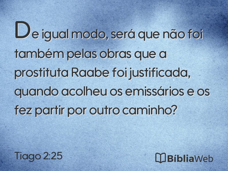 Tiago 2:25 em imagem para compartilhar