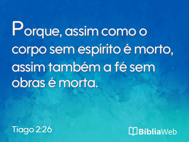 Tiago 2:26 em imagem para compartilhar