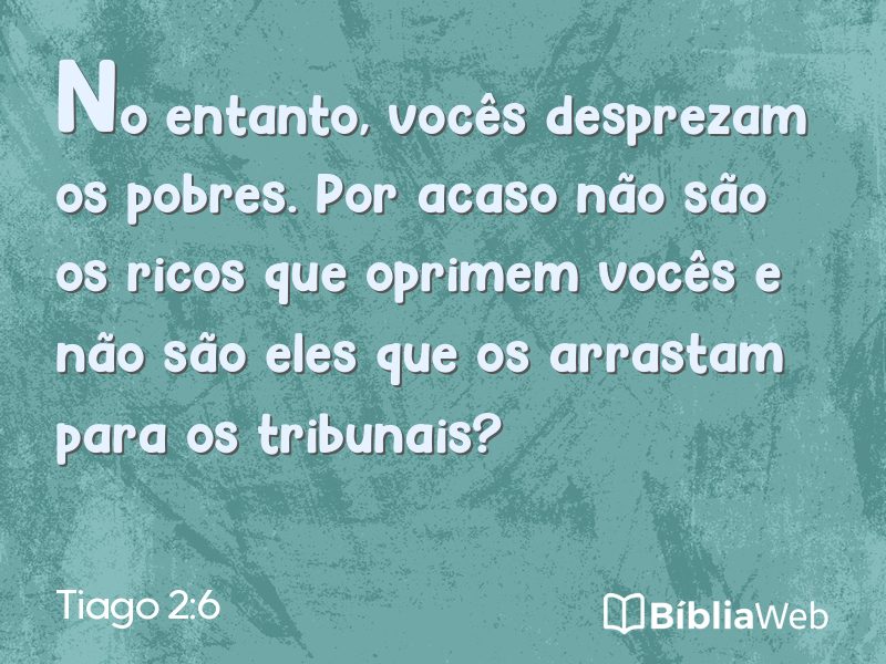 Tiago 2:6 em imagem para compartilhar