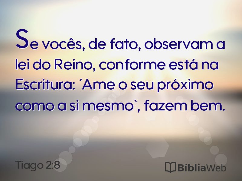 Tiago 2:8 em imagem para compartilhar