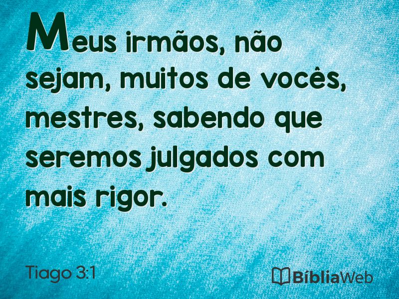 Tiago 3:1 em imagem para compartilhar