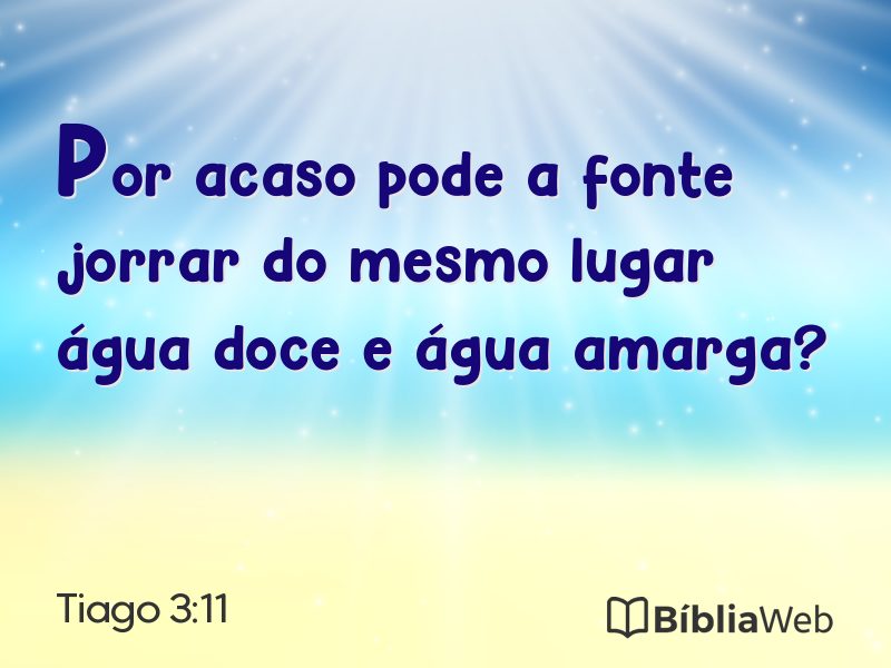 Tiago 3:11 em imagem para compartilhar