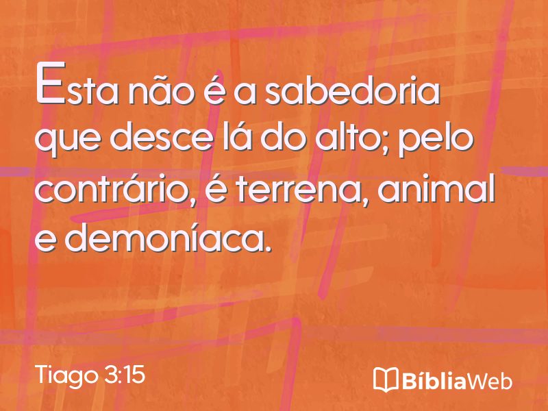 Tiago 3:15 em imagem para compartilhar