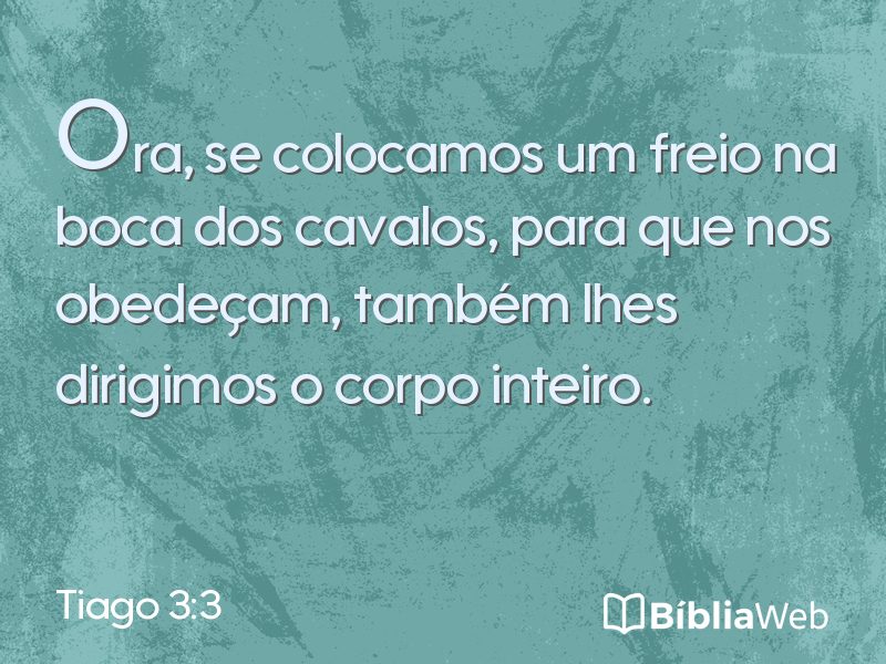 Tiago 3:3 em imagem para compartilhar