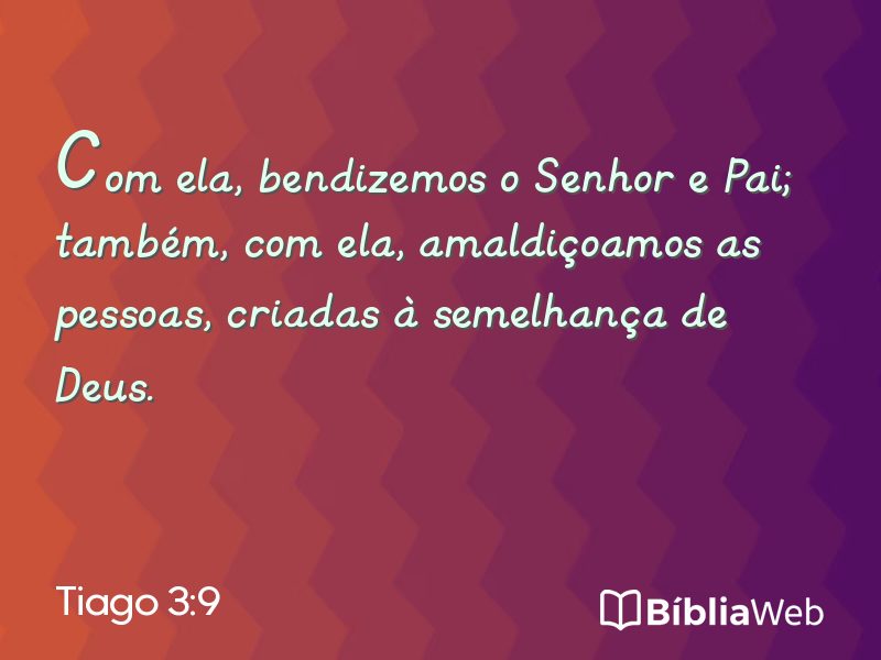 Tiago 3:9 em imagem para compartilhar