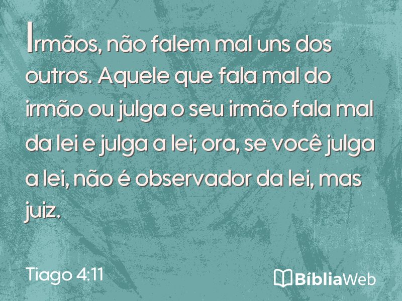 Tiago 4:11 em imagem para compartilhar